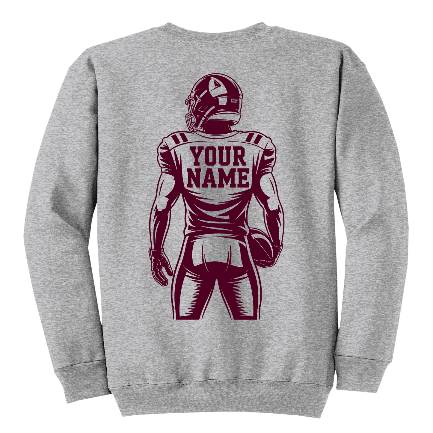 Custom Senior Football Sweatshirt 2027 – Senior Custom Finish Strong Crewneck for Football Mom Dad Grandma Grandpa Brother Sister