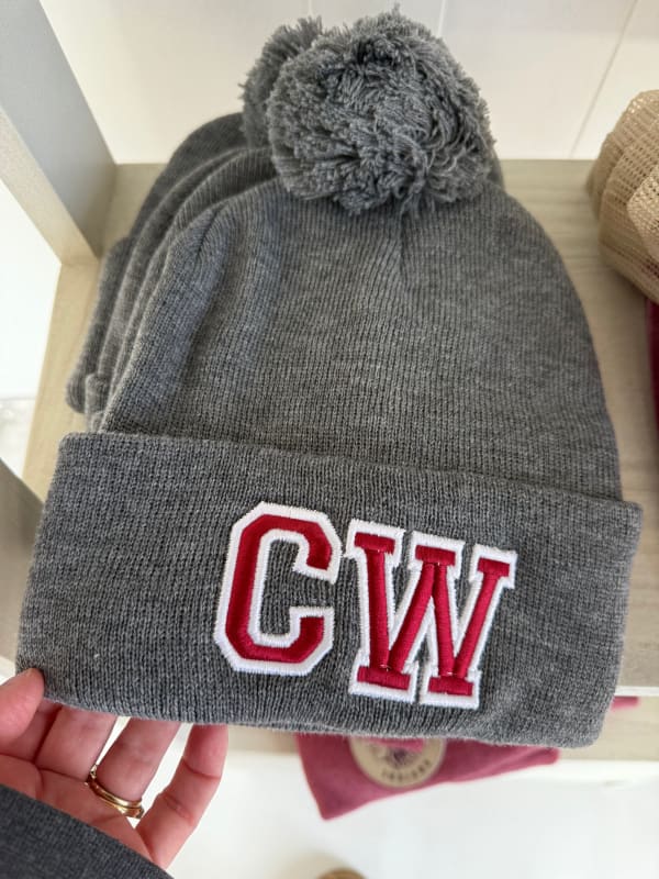 CW Embroidered Pom Beanie – Canal Winchester Indians