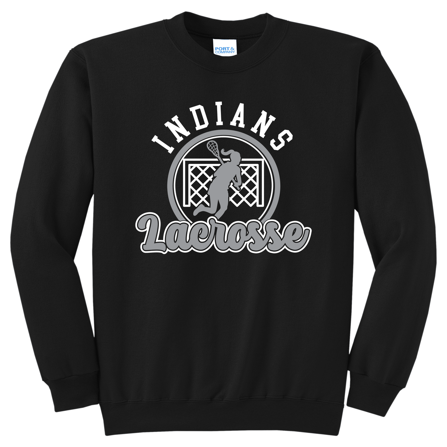Canal Winchester Indians Girls Lacrosse Sweatshirt – Crewneck or Hoodie | Sizes S–3XL | Maroon, Black, Gray