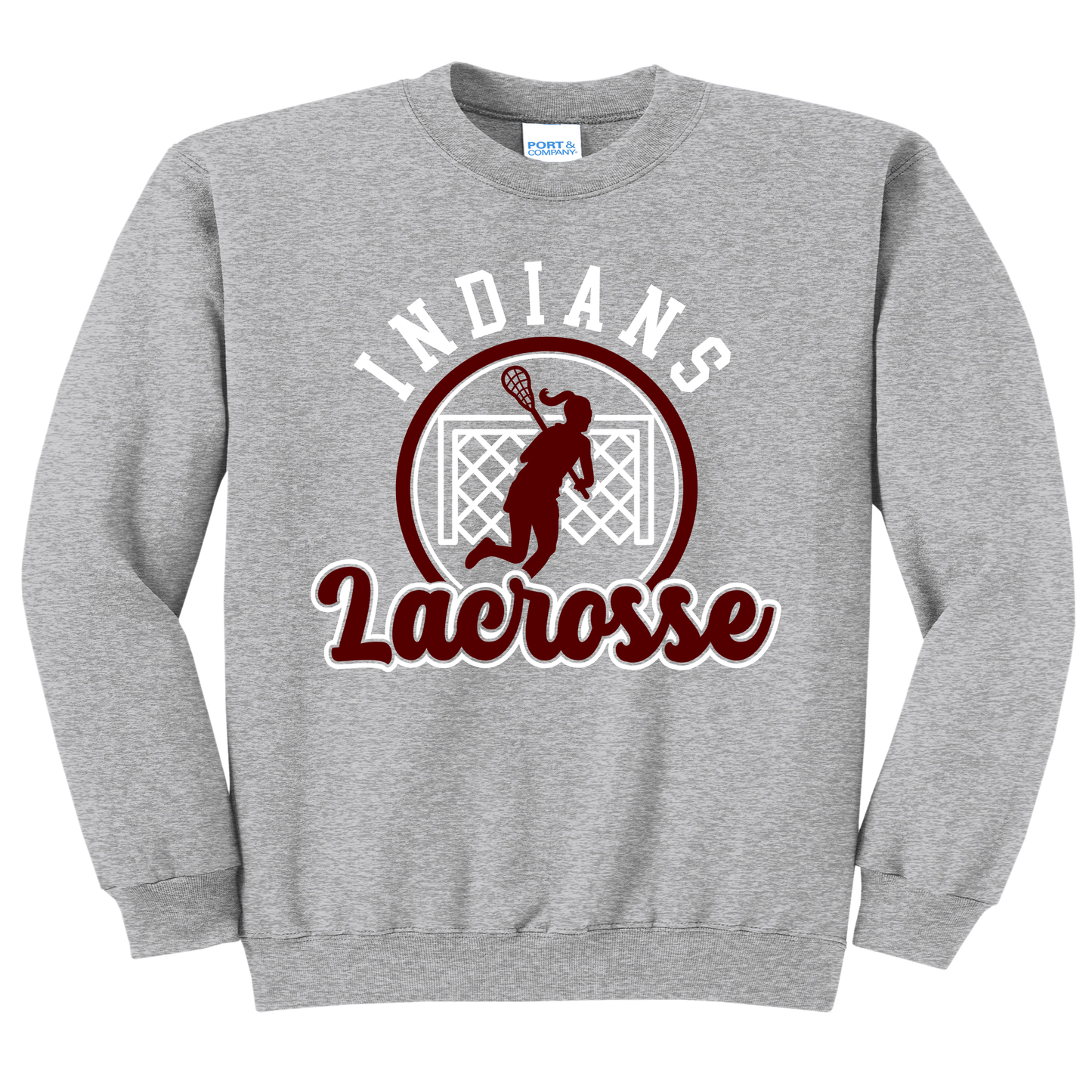 Canal Winchester Indians Girls Lacrosse Sweatshirt – Crewneck or Hoodie | Sizes S–3XL | Maroon, Black, Gray