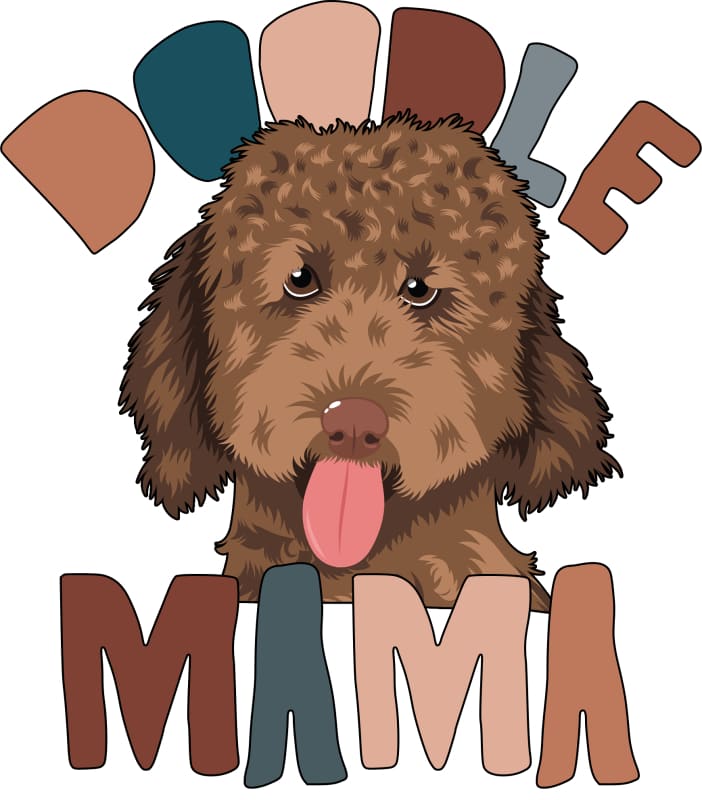 Doodle Mama Tee - Small / Chocolate Doodle - Clothing
