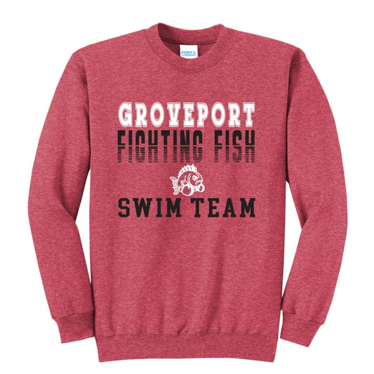 Fighting Fish Swim Team Sweatshirt - Clothing