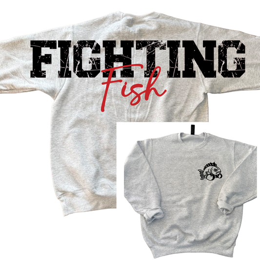 Fighting Fish Back Sweatshirt – Groveport Ohio Swim Team Spirit Wear