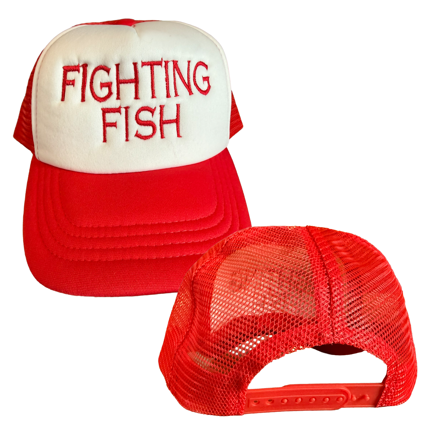 Groveport Fighting Fish Retro Foam Trucker Hat – Swim Team Snapback Cap