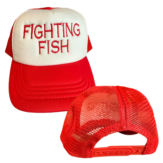 Groveport Fighting Fish Retro Foam Trucker Hat – Swim Team Snapback Cap