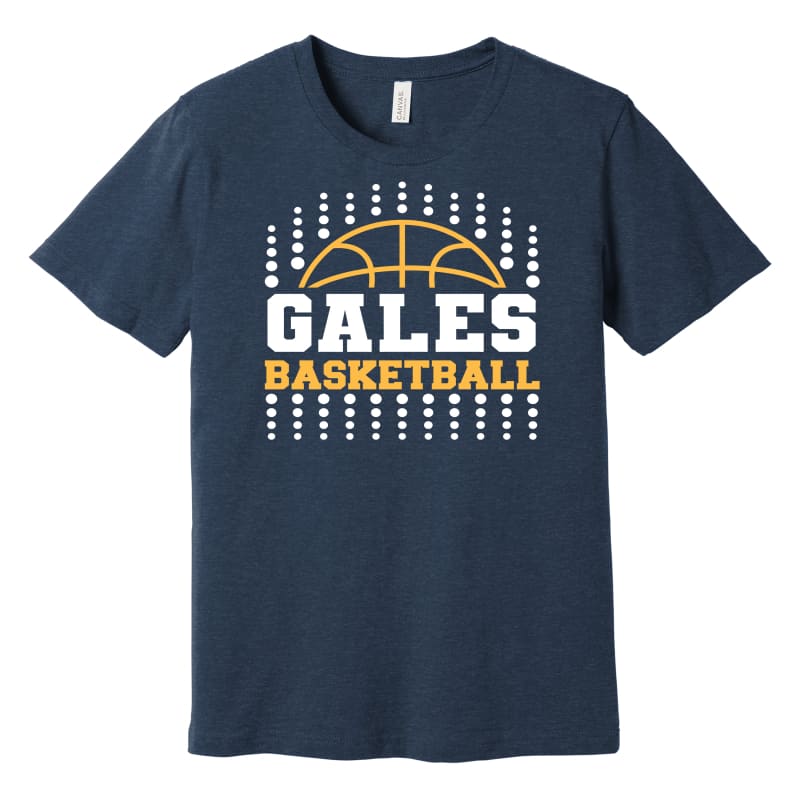 GALES Dots Navy Tee – Lancaster Gales Basketball Gear