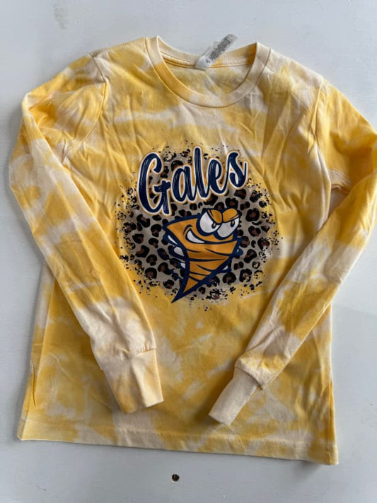 GALES Leopard Gusto Tie‑Dye Long Sleeve – Ready to Ship