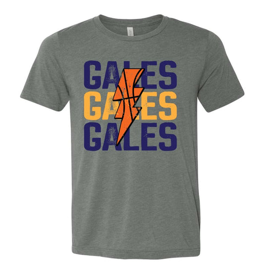 GALES Lightning Grey Tee – Lancaster Gales Basketball Gear