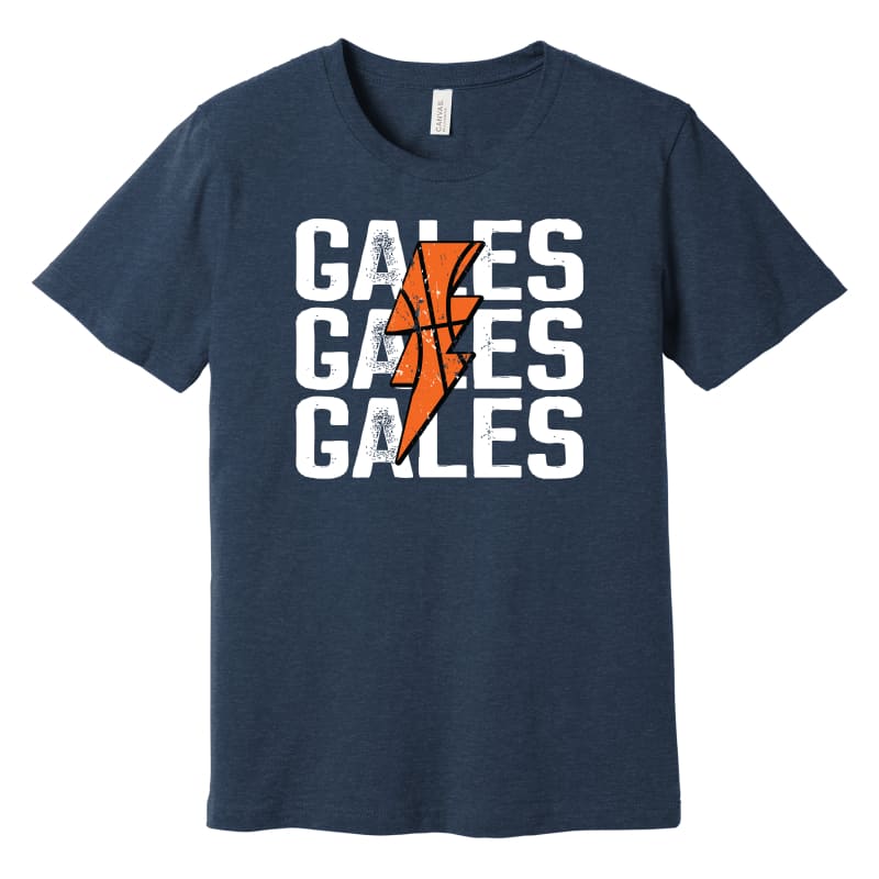 GALES Lightning Grey Tee – Lancaster Gales Basketball Gear