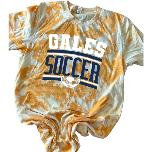 🌟 Gales Soccer Hand‑Bleached Mustard Tee – For Lancaster