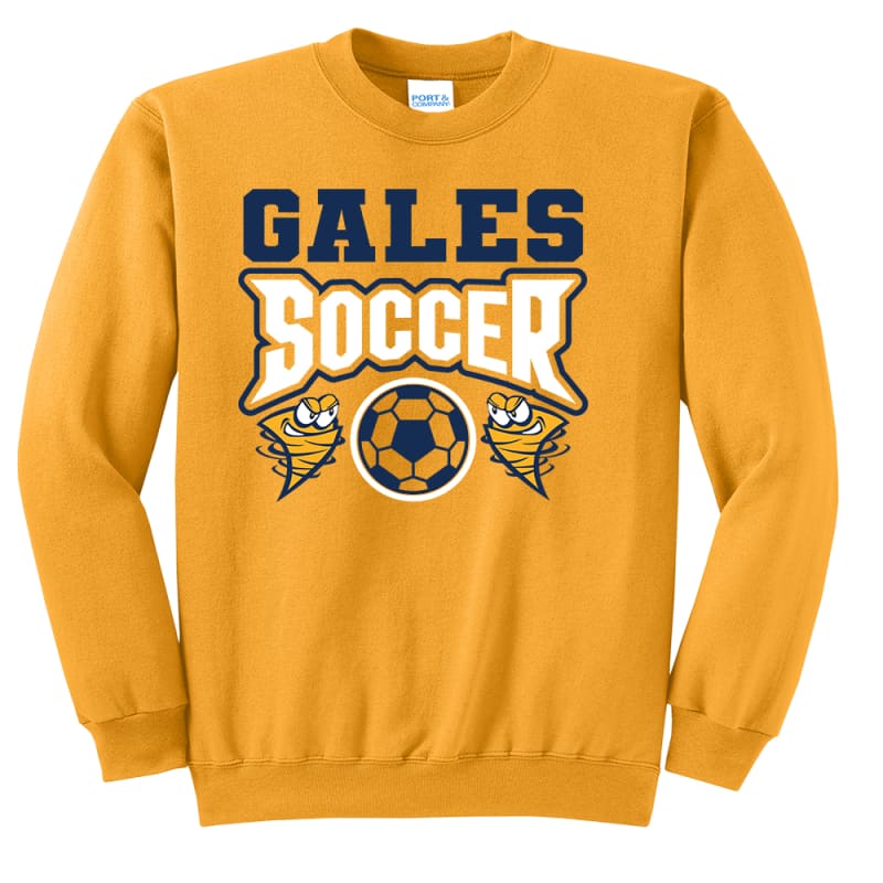 🌀 Gales Soccer Sweatshirt – Crewneck or Hoodie (Navy Grey &