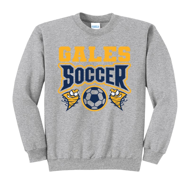 🌀 Gales Soccer Sweatshirt – Crewneck or Hoodie (Navy Grey &