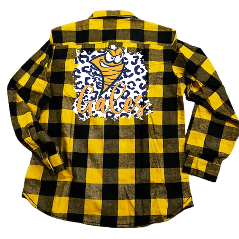 Gales Spirit Buffalo Plaid Flannel Shirt - Leopard