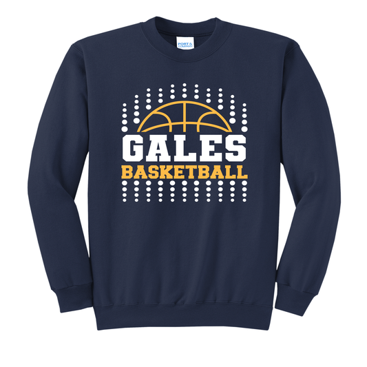 GALES Dots Gold Sweatshirt – Lancaster Gales Basketball Crewneck