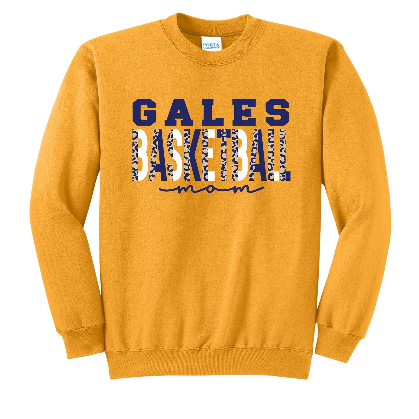 Gales Basketball Mom Leopard Sweatshirt