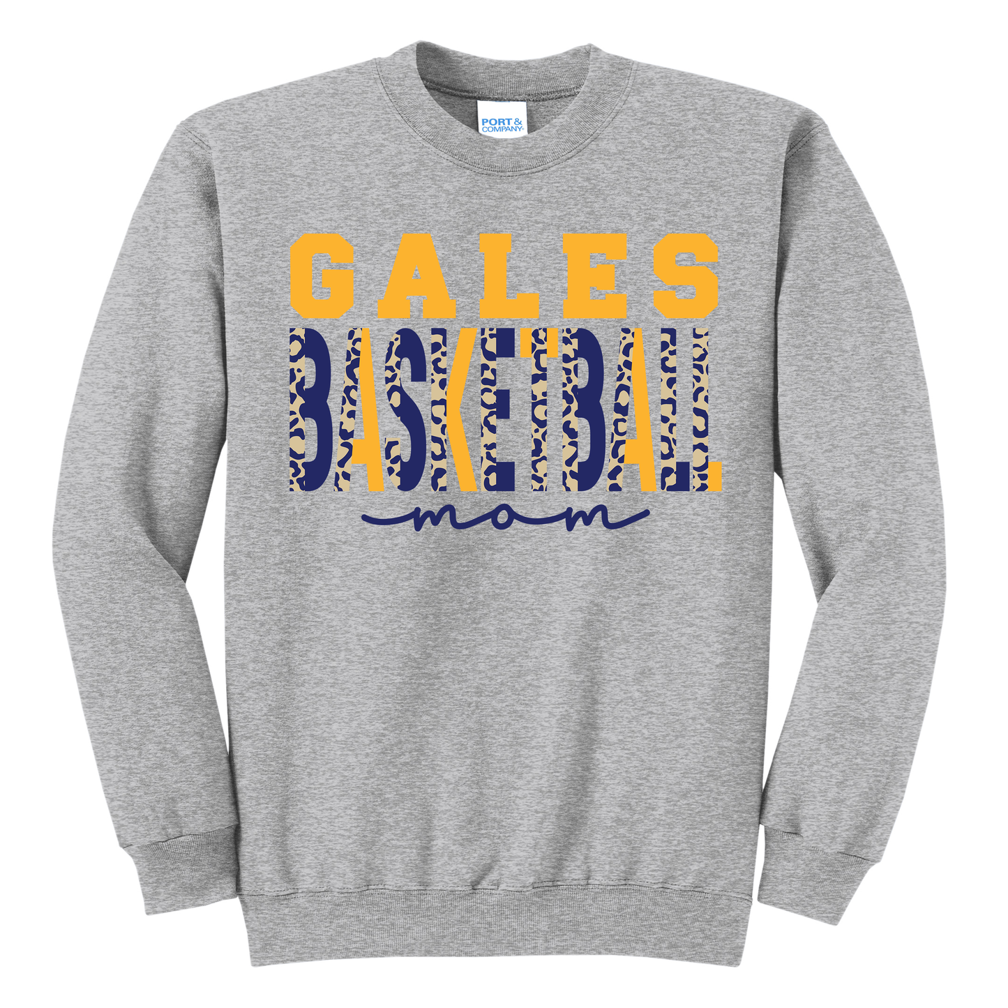 Gales Basketball Mom Leopard Sweatshirt