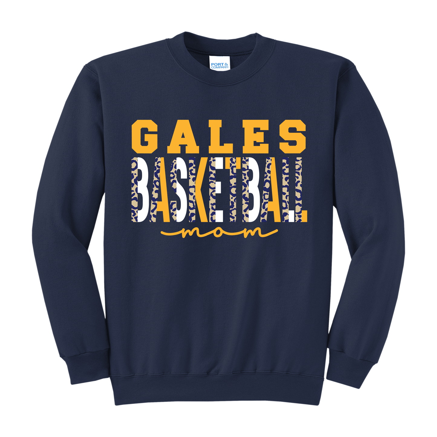 Gales Basketball Mom Leopard Sweatshirt