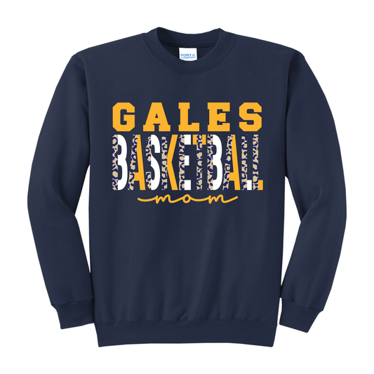 Gales Basketball Mom Leopard Sweatshirt