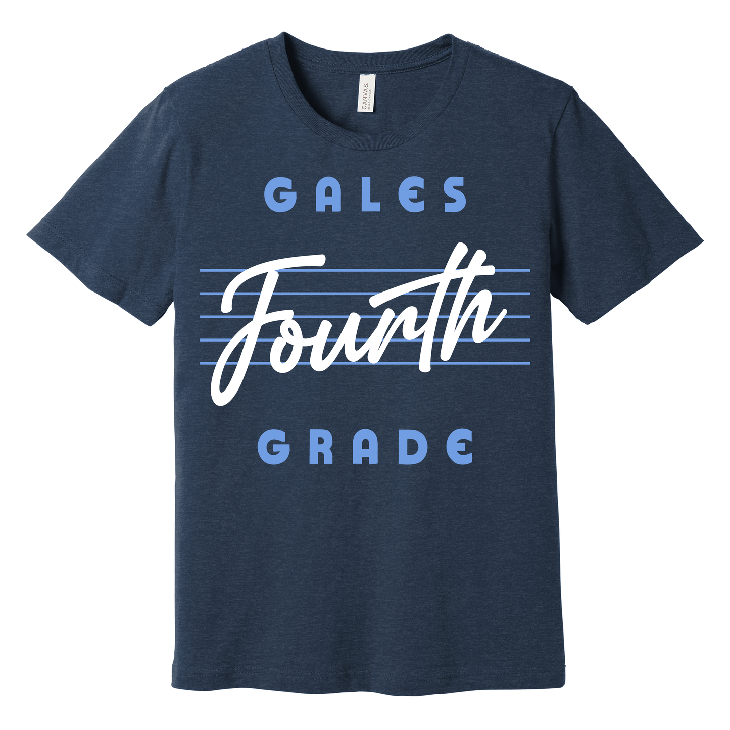 Gales First‑Fifth Grade Tee – Navy School Spirit T‑Shirt for Youth & Adult (YS–3XL)