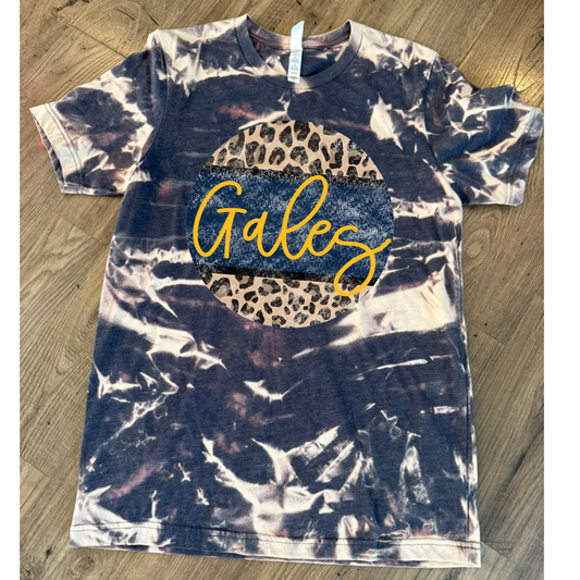 Gales Leopard Print Circle Scrunch Tee – Youth Small to Adult 3XL