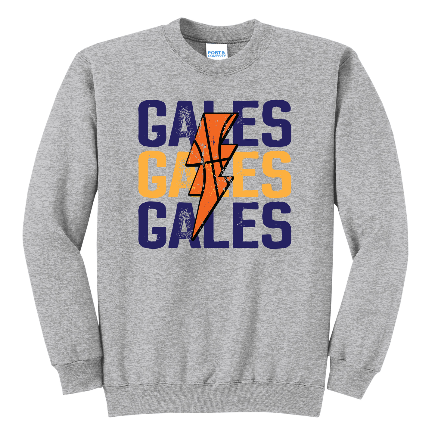 GALES Lightning Grey Crewneck Sweatshirt