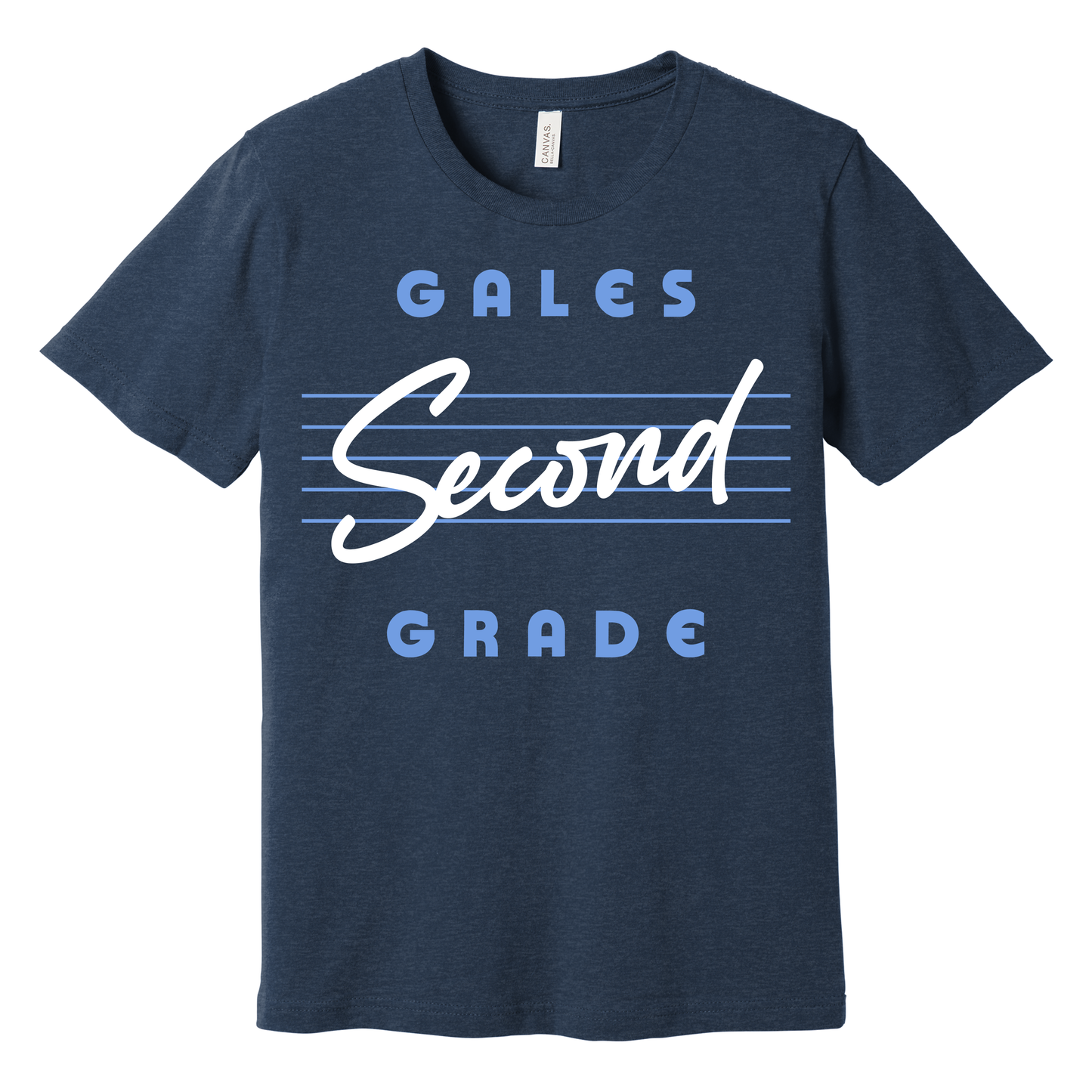 Gales First‑Fifth Grade Tee – Navy School Spirit T‑Shirt for Youth & Adult (YS–3XL)