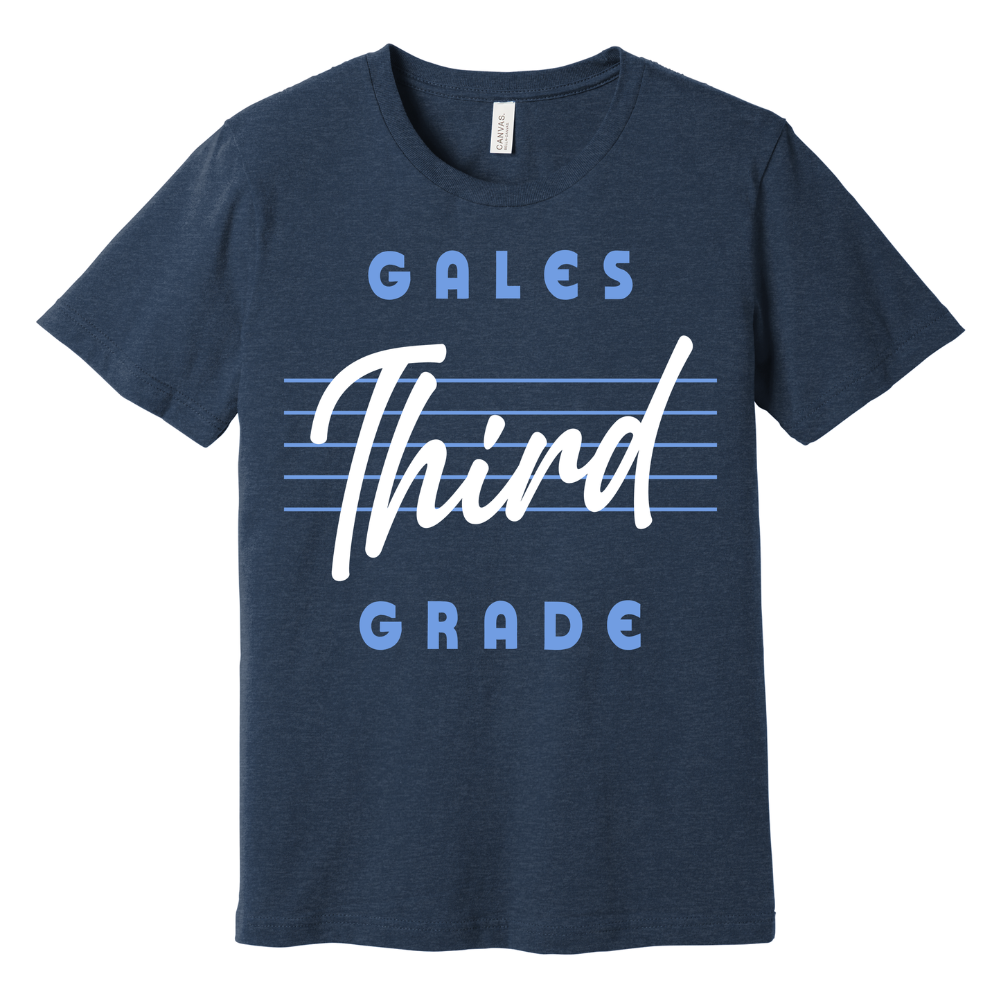 Gales First‑Fifth Grade Tee – Navy School Spirit T‑Shirt for Youth & Adult (YS–3XL)