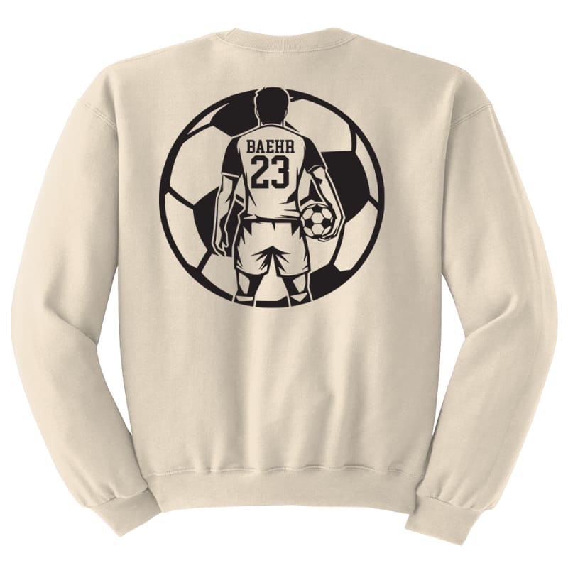 🎉 Game Day Sweatshirt – Crewneck or Hoodie (Grey & Cream)