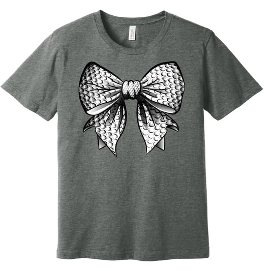 Girls Golf Bow Tee – Carroll Ohio Collection Small / Gray
