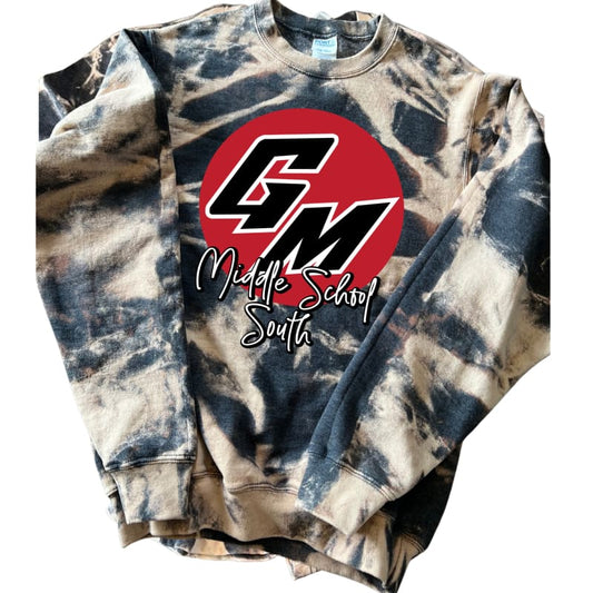 🔥 GM Hand‑Scrunched Dark Gray Pullover Sweatshirt - dark