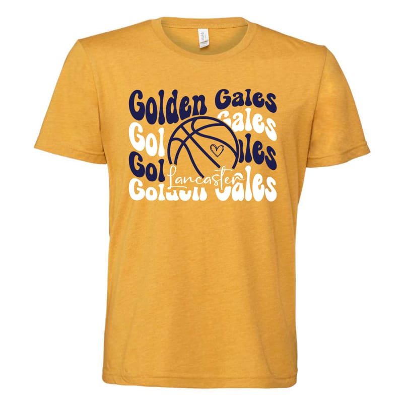 Golden Gales Retro Basketball Tee (Youth–Adult 3XL) - Small