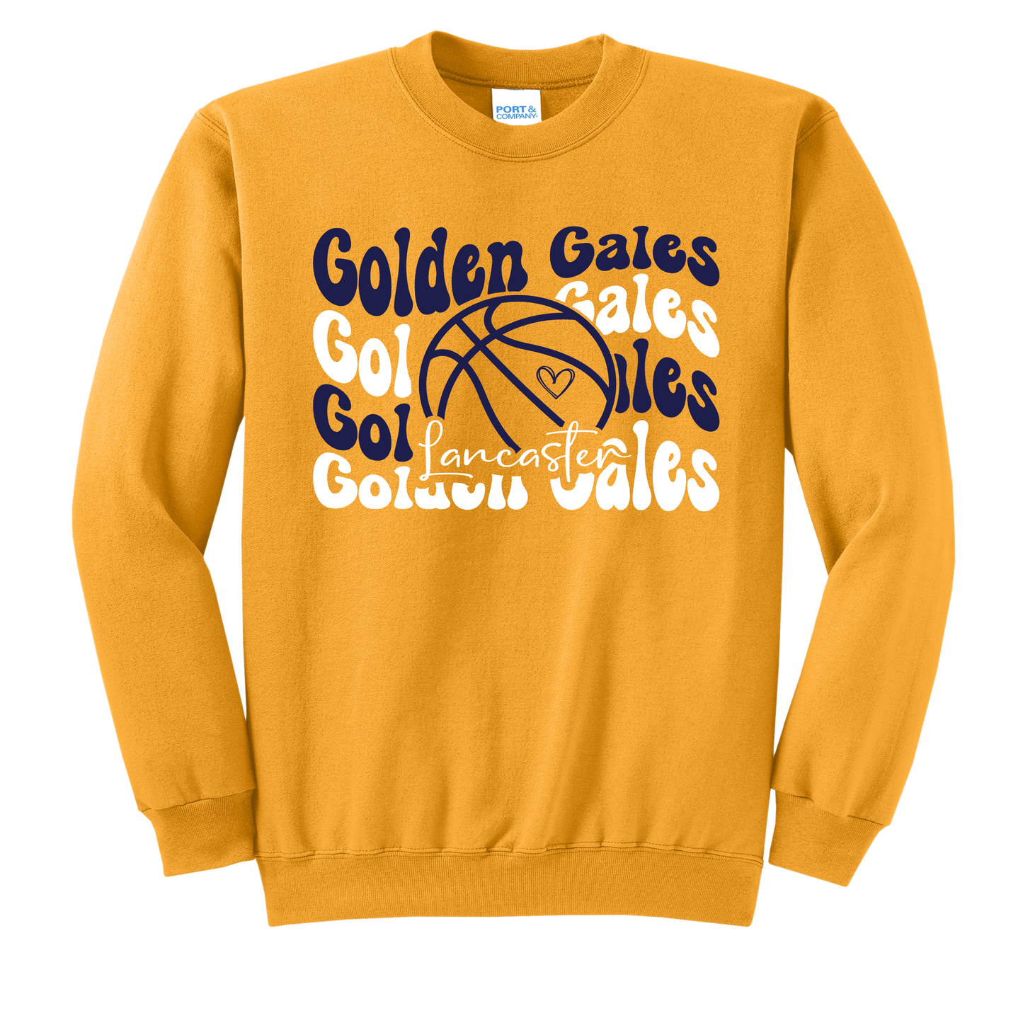 Golden Gales Retro Basketball Sweatshirt (Youth–Adult 3XL)