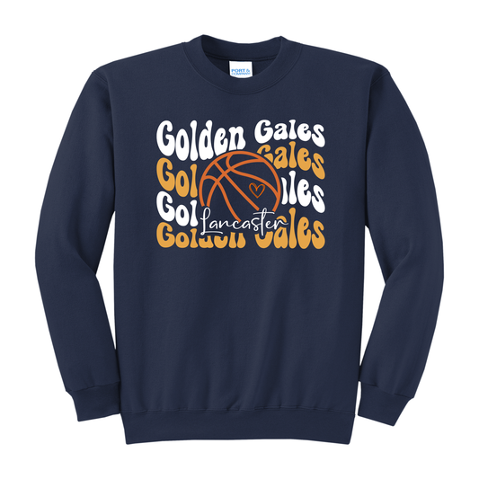 Golden Gales Retro Basketball Sweatshirt (Youth–Adult 3XL)