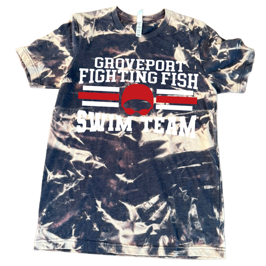 Groveport Fighting Fish Tie-Dye Swim Team Shirt – Ohio Swim Spirit Graphic Tee