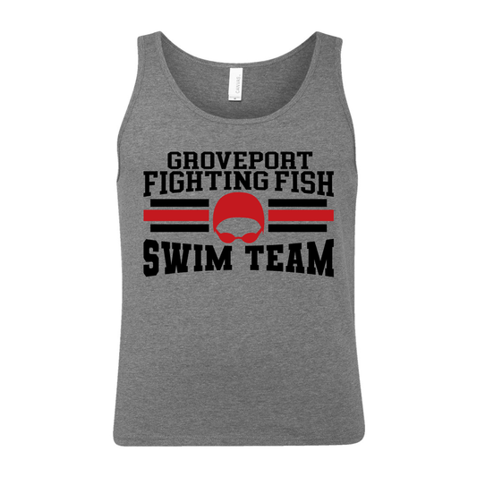 Groveport Fighting Fish Swim Team Muscle Tank – Ohio Swim Team Athletic Tank Top