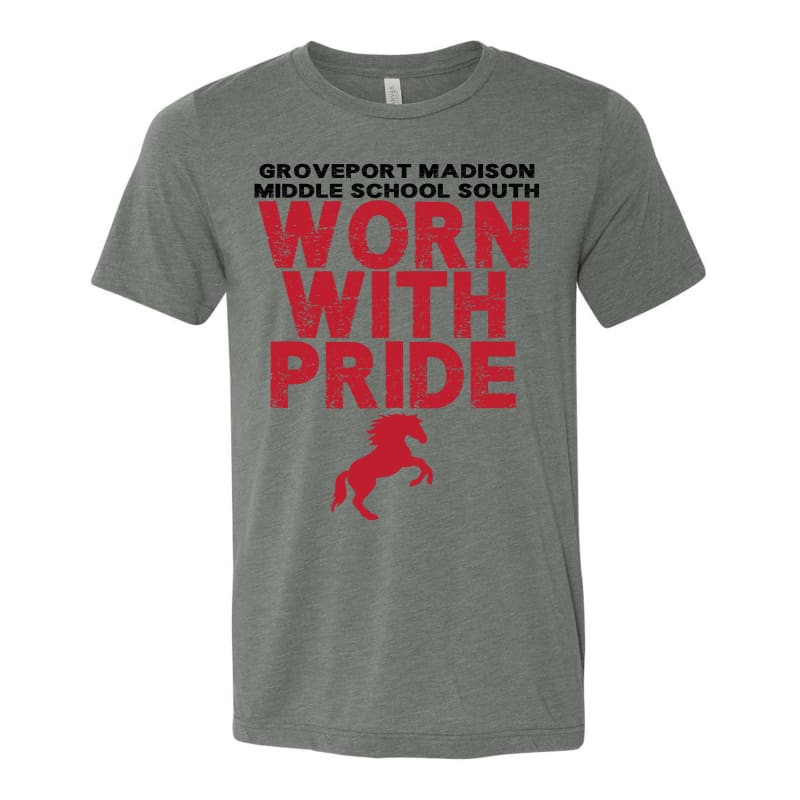 Groveport “Worn With Pride” Spirit Tee - Youth Small / Grey