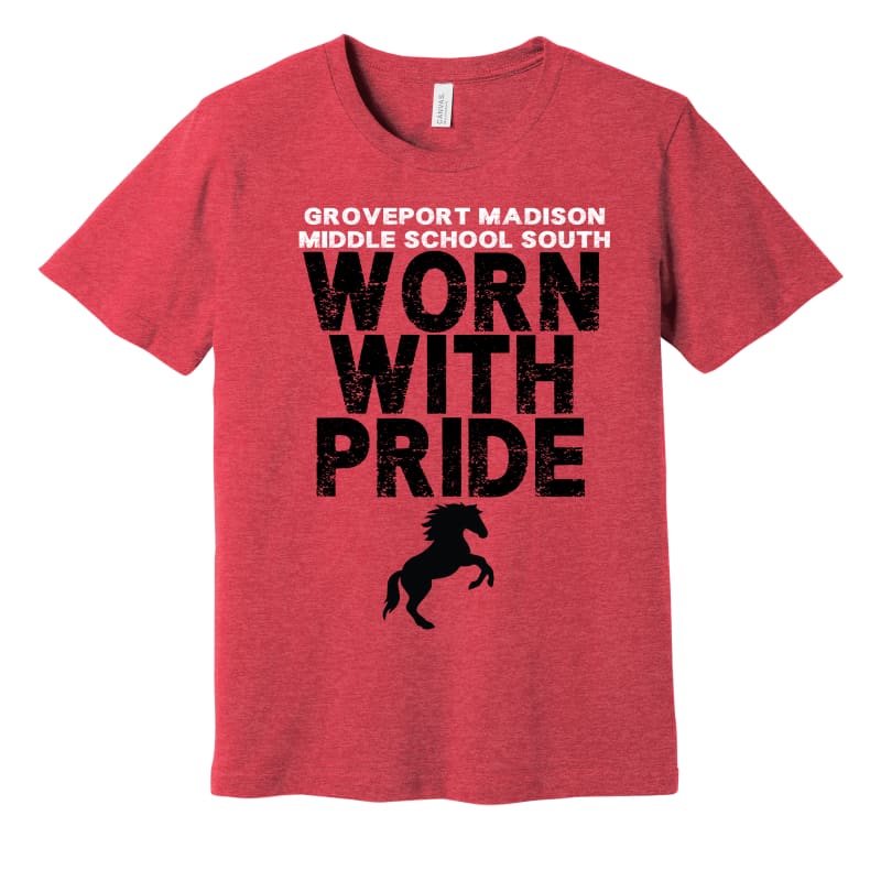 Groveport “Worn With Pride” Spirit Tee - Youth Small / Red