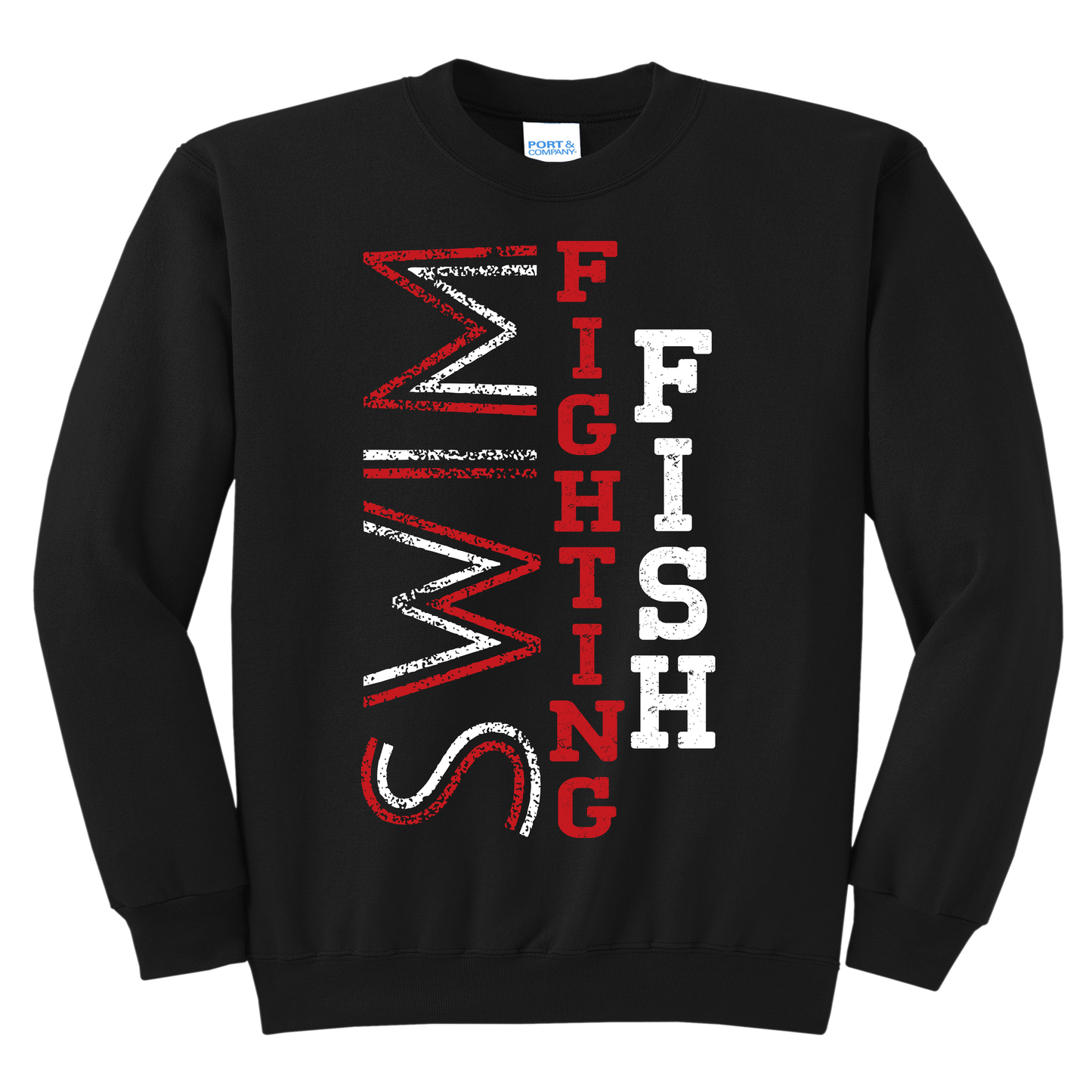🏊‍♀️ Groveport Fighting Fish Vertical Swim Team Sweatshirt