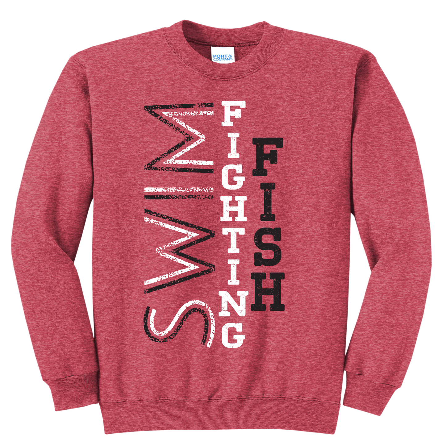 🏊‍♀️ Groveport Fighting Fish Vertical Swim Team Sweatshirt