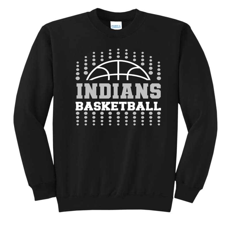 Indians Basketball Dotted Sweatshirt – Canal Winchester