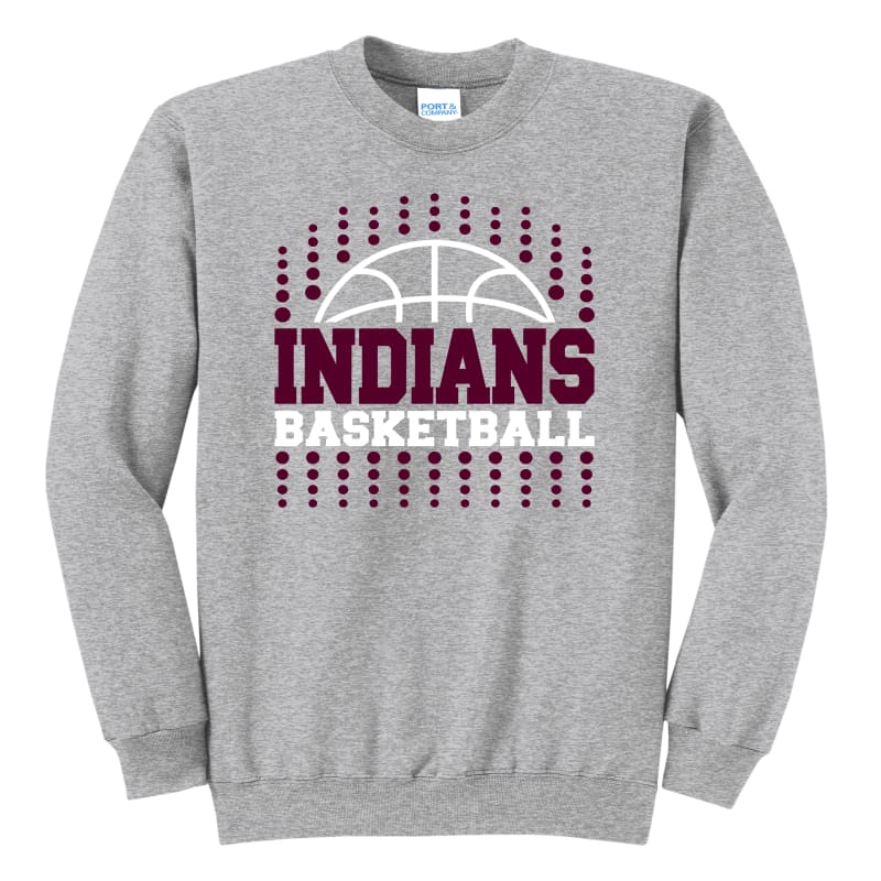Indians Basketball Dotted Sweatshirt – Canal Winchester
