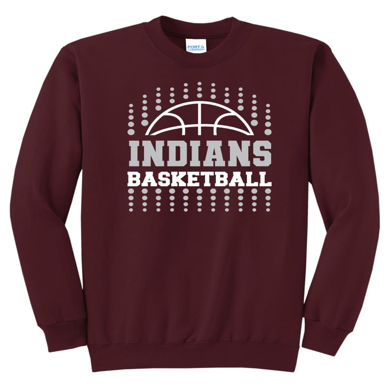 Indians Basketball Dotted Sweatshirt – Canal Winchester