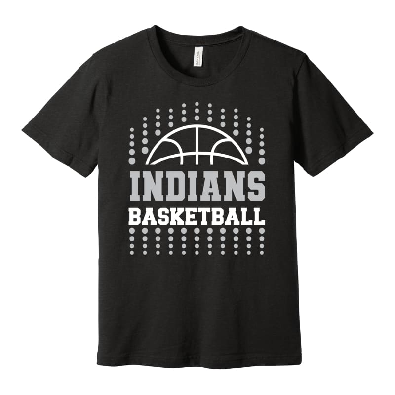 Indians Basketball Dotted Tee – Canal Winchester - Small