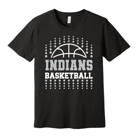 Indians Basketball Dotted Tee – Canal Winchester - Small