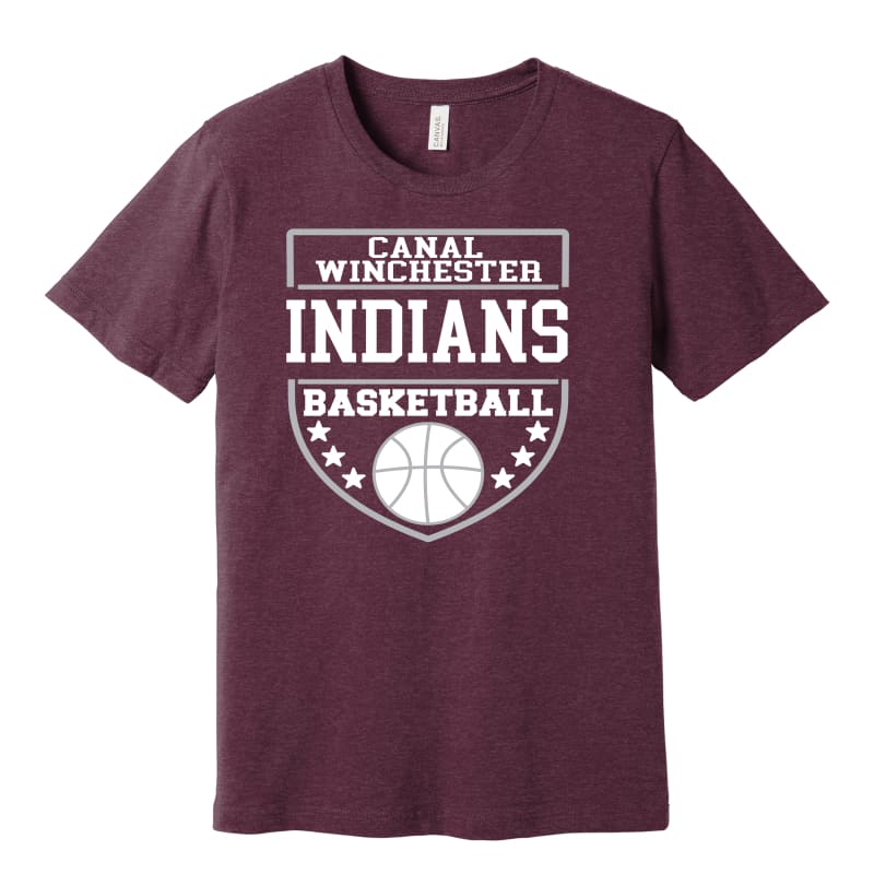 ’Indians Basketball Stars Shield’ Tee - Small / Indians