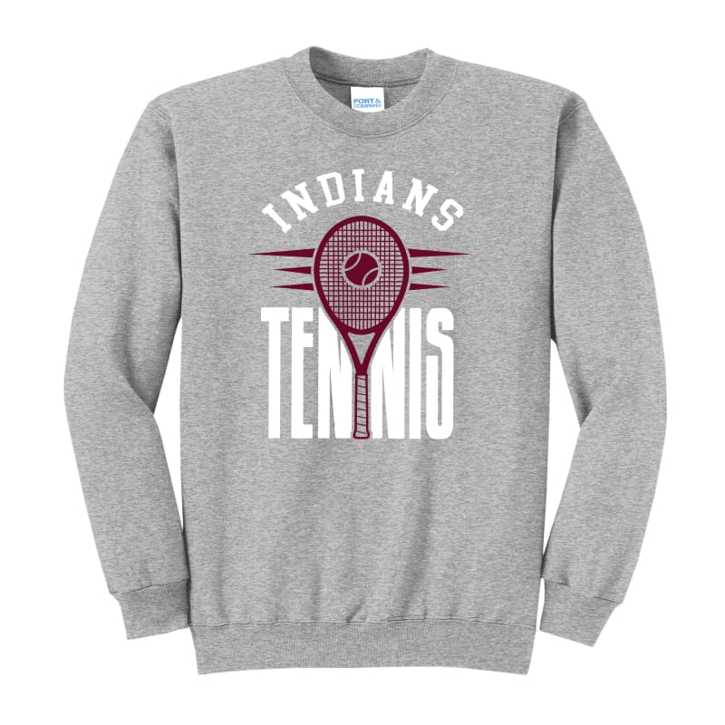 Indians Classic Racket Crewneck Sweatshirt – Maroon Grey &