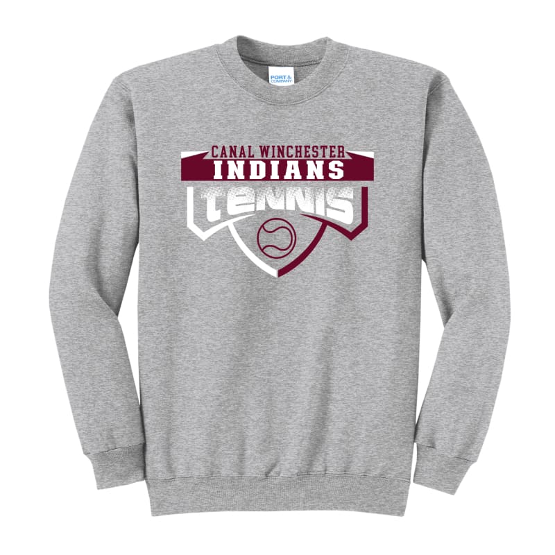 Indians Shield Logo Sweatshirt – Maroon Grey & Black 🎾
