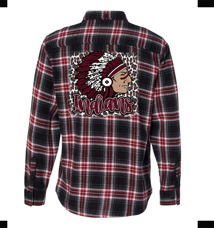 Indians Spirit Wear Flannel - Small - Clothing