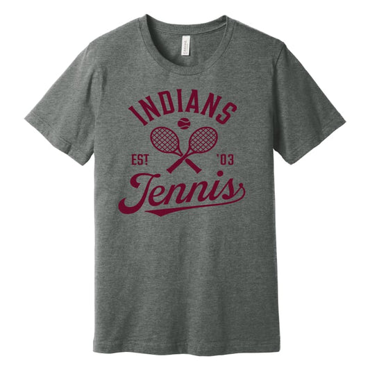 Indians Tennis Established ’03 T‑Shirt – Maroon Black &