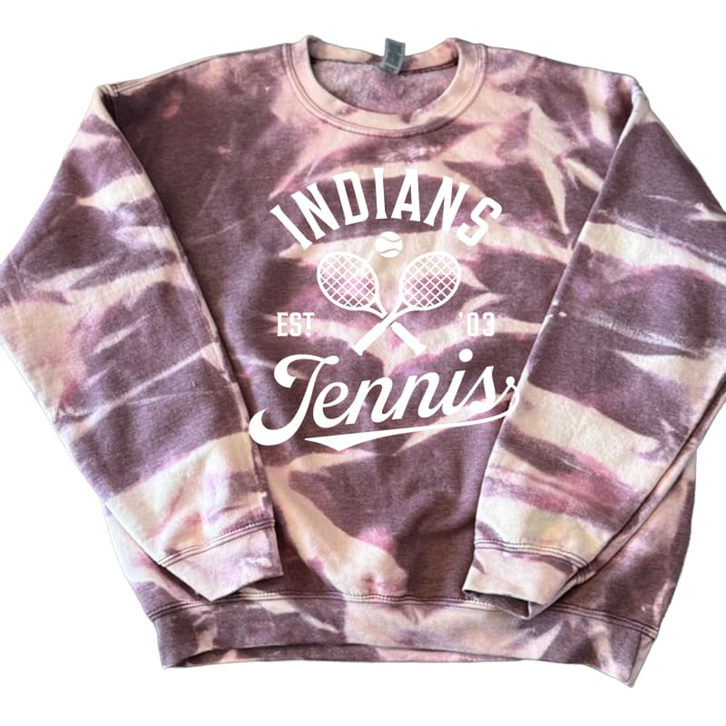 Indians Tennis Scrunch Tie-Dye Sweatshirt – Custom Hoodie